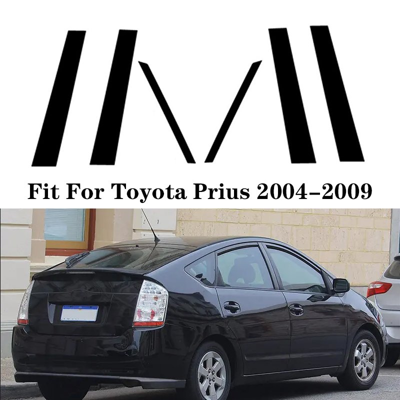

6 Шт., Комплекты Черных Поликарбонатных Дверных Накладок Для Toyota Prius 2004-2009, Внешние Аксессуары Для Автомобиля