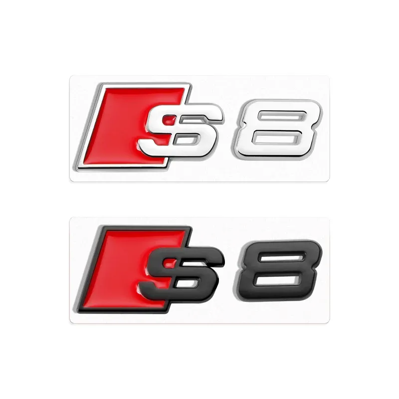 

1 шт. 3D металлические буквы с цифрами S3 S4 S5 S6 S7 S8 Эмблема для серии Audi S автомобильный брызговик задний логотип наклейка черный/серебристый Стайлинг
