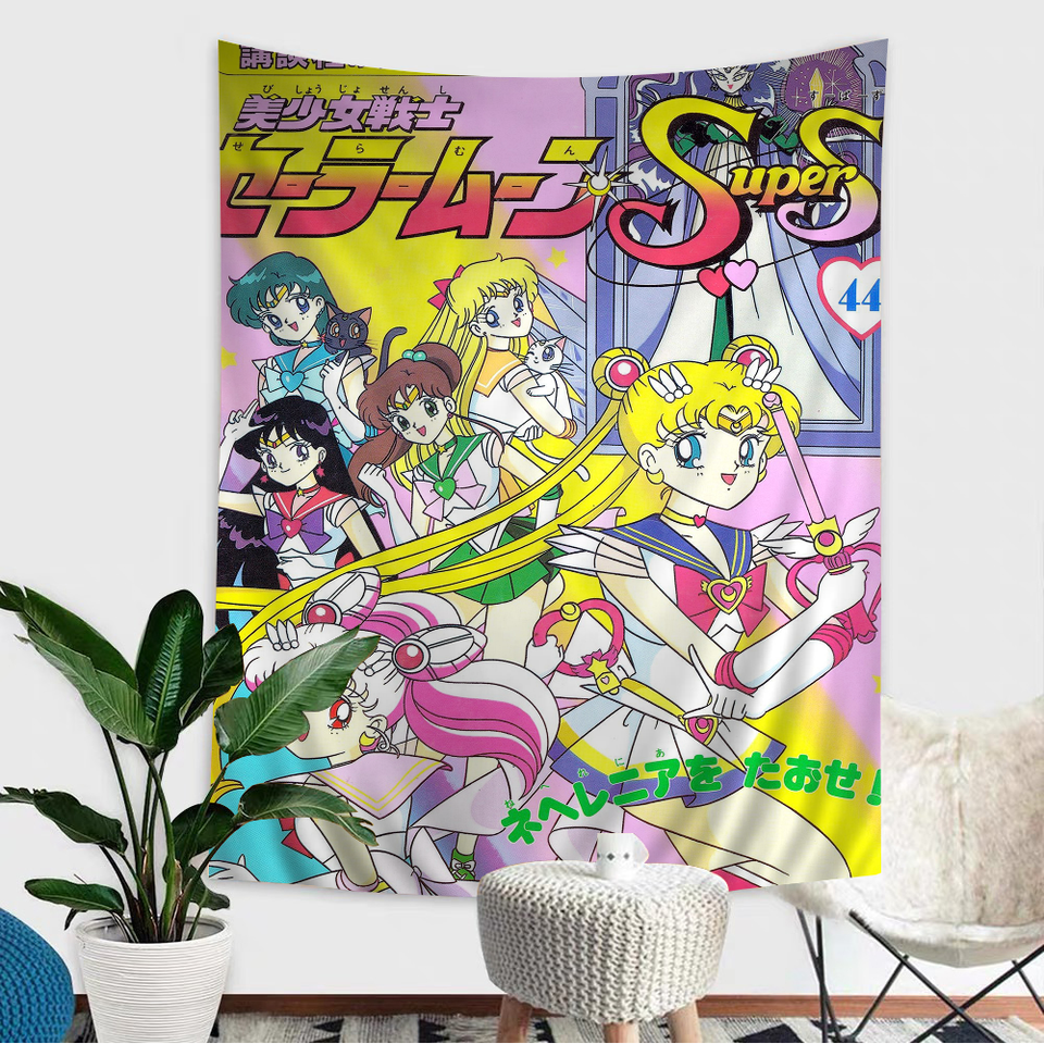 

Настенный гобелен Sailor Moon из полиэстера и хлопка