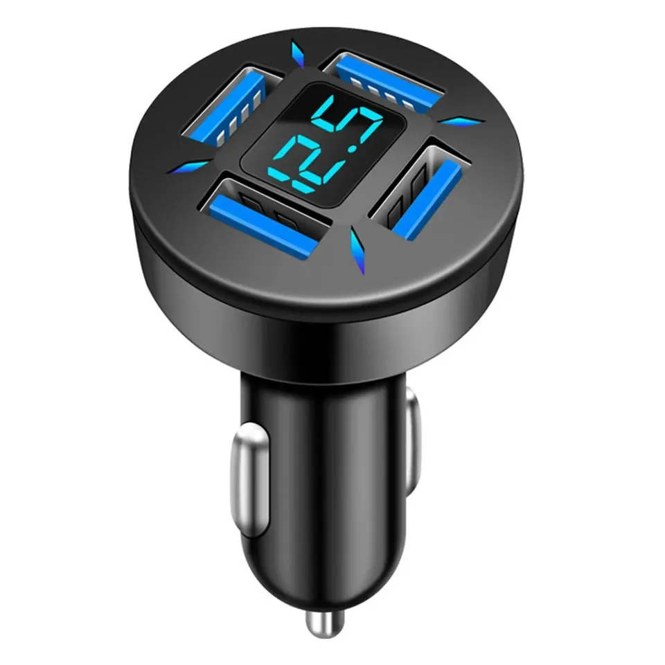 

PD Быстрое автомобильное зарядное устройство QC3.0 2,4A, 4 порта USB, автомобильный адаптер для быстрой зарядки, разветвитель прикуривателя для iPhone B2P1