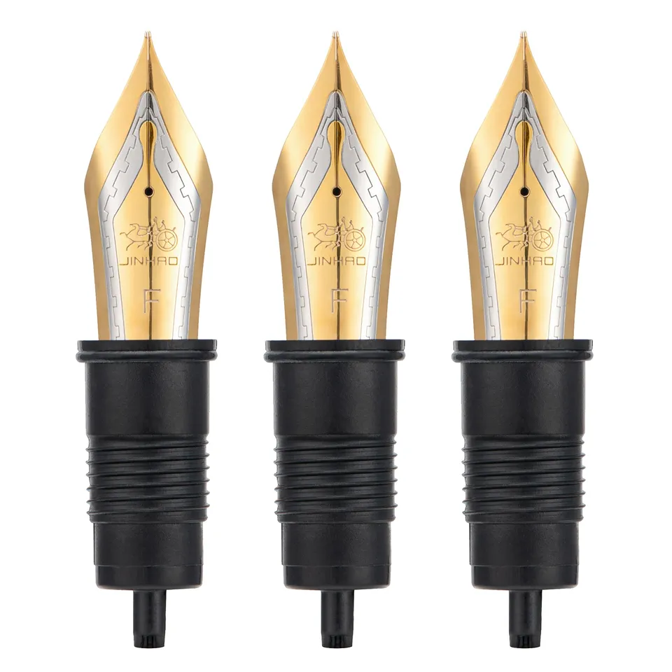 

Перьевые ручки Jinhao X159/9019, набор из 3 штук, сменный наконечник №8, золотой/серебряный, сверхтонкий/тонкий/средний размер пера