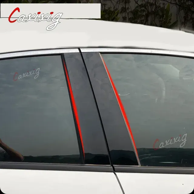 

6 шт. автомобильные столбы, дверные и оконные накладки, крышка для Skoda Octavia Mk3 (5E) 2014 2015 2016 2017 2018 2019 BC, наклейка на колонку