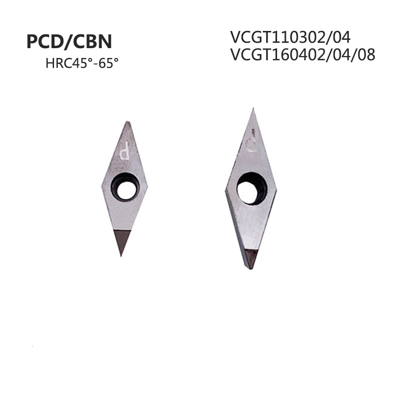 

10 шт. Алмазный PCD CBN VCGT110302 VCGT110304 VCGT160402 VCGT160404 вставка с ЧПУ PCBN наконечник токарный резак токарные инструменты VCGT лезвие