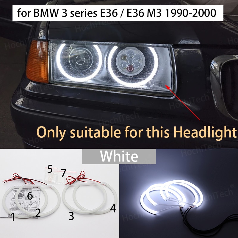 

Женское белое кольцо из хлопка для BMW 3 серии E30 E36 M3 333i 325i 323i 316i 318i 325td 1982-2000 Demon Eye