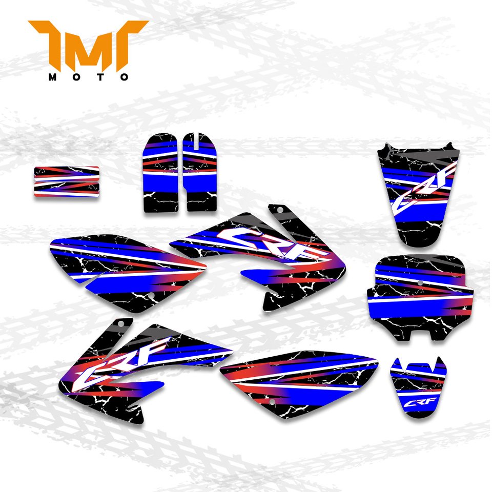 

TMT новые наклейки-наклейки для Honda CRF70 CRF 70 2004-2007 2008 2009 2010 мотоциклетные графические фоновые наклейки на заказ