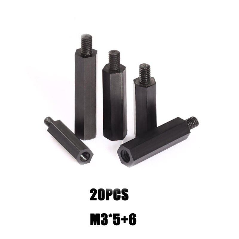 

20/180 шт., шестигранные нейлоновые стойки M3