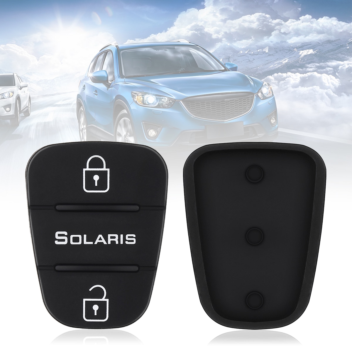 

Резиновая прокладка с 3 кнопками для замены, подходит для Hyundai Solaris Accent, подходит для Tucson, подходит для Kia Rio, откидной дистанционный Автомобильный ключ