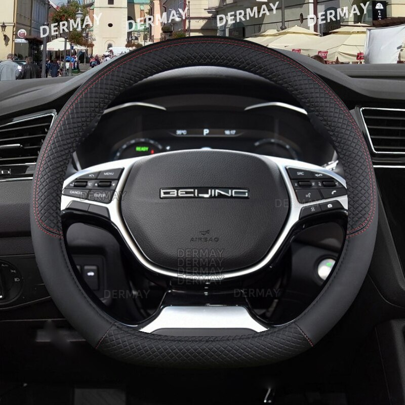 

Для BAIC Bejing BJ30 BJ40 BJ60 BJ80 BJ90 X5 X7 EU5 EU7 U5 U7 D50 D60 X25 Чехол на руль автомобиля из искусственной кожи Автоаксессуары