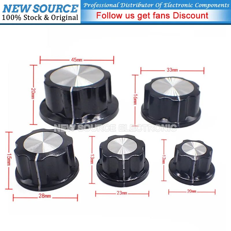 

Ручки потенциометров NEWSOURCE WH118/WX050