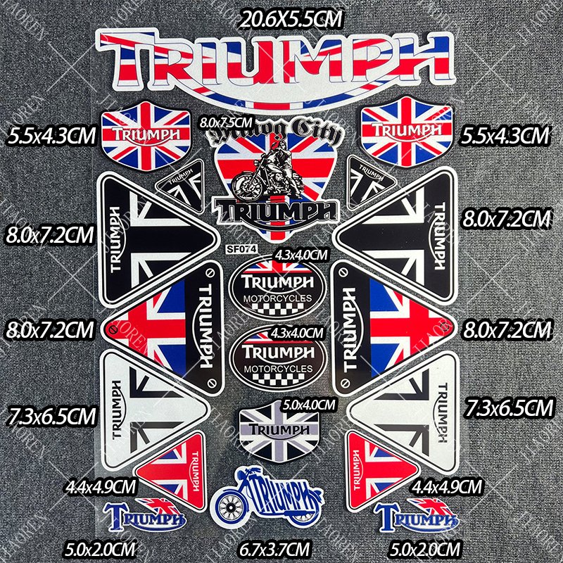 

Светоотражающие наклейки Triumph с логотипом мотоцикла