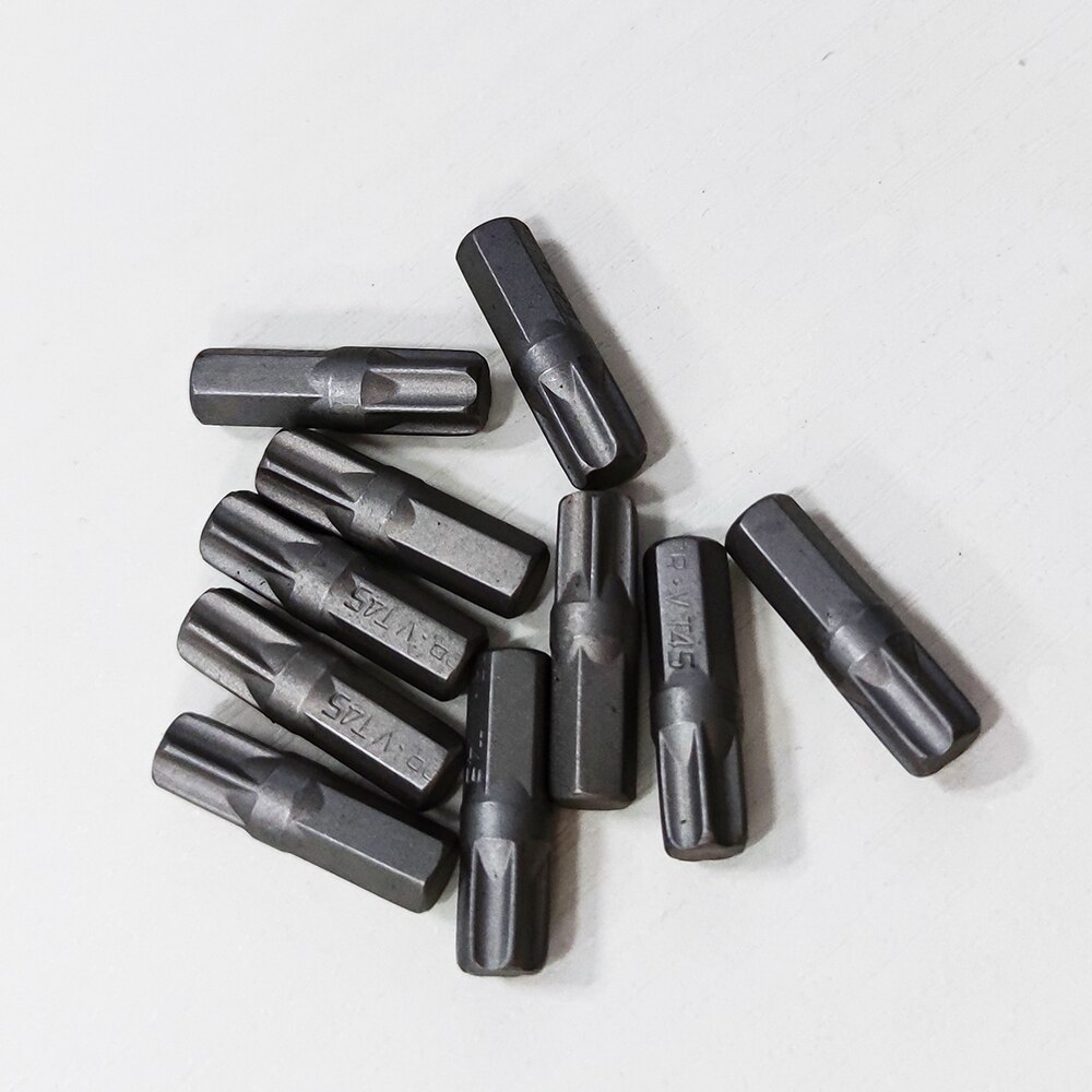 

Набор наконечников для отверток Torx T45, хвостовик 1/4 дюйма, 25 мм, 10 шт.
