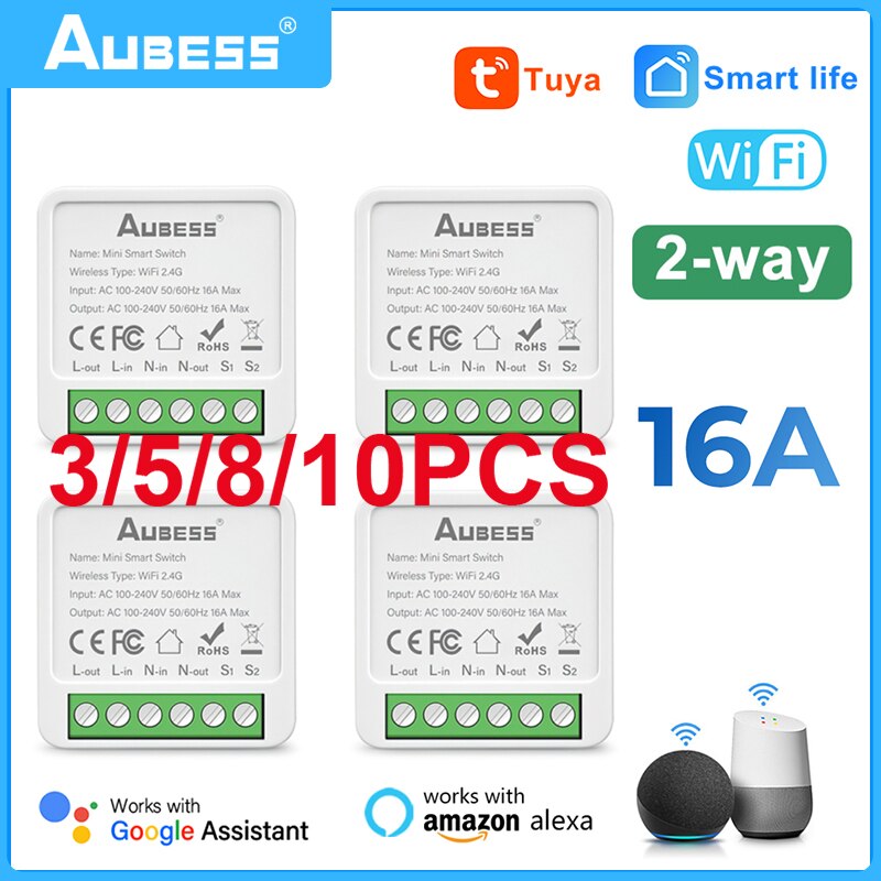 

Умный Wi-Fi выключатель Aubess 16А