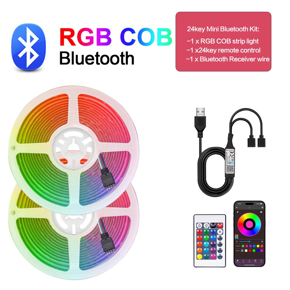 

KISUFU Светодиодная лента RGB 5В Bluetooth 24/44 клавиш
