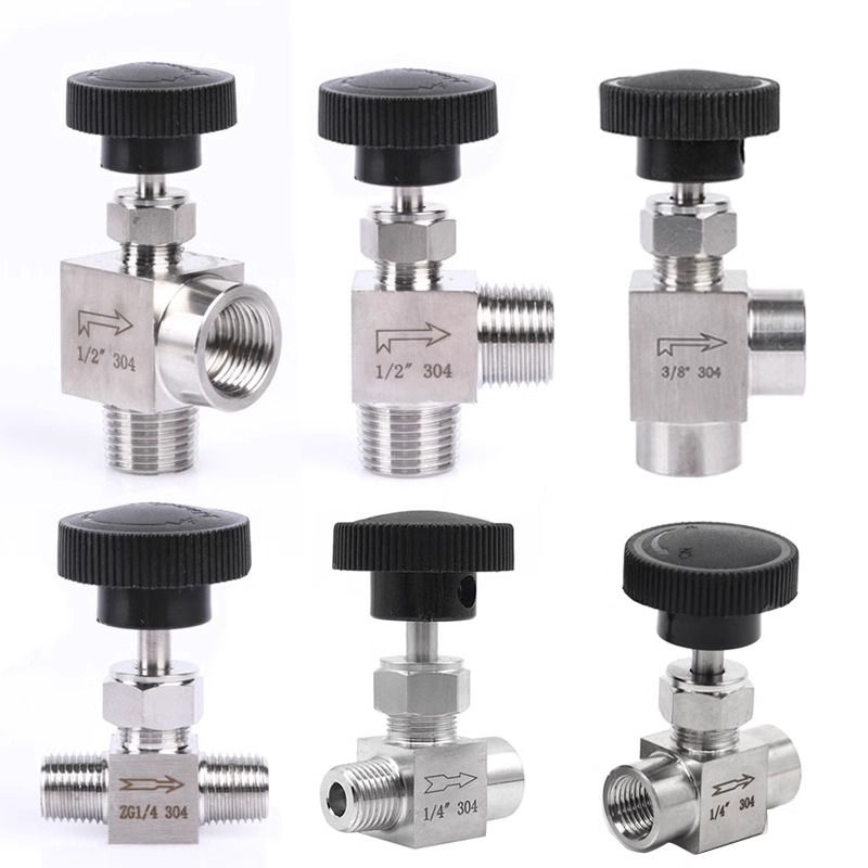 

1/8 "1/4" 3/8 "1/2" NPT BSP Мужской Женский 90-градусный колено 304 316 Нержавеющая сталь Регулировка потока игольчатый клапан Кран
