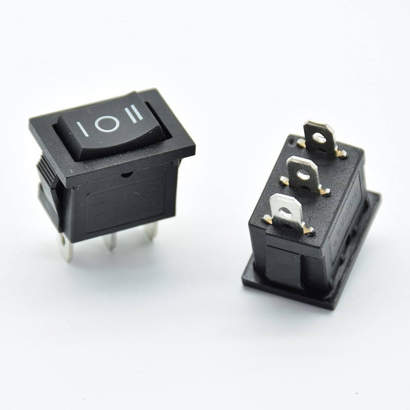 

5 шт./лот 21*15*21 мм черный SPDT On/Off/On AC 6A/250V 10A/125V 3-контактный кулисный переключатель для лодки третья передача 3 положения