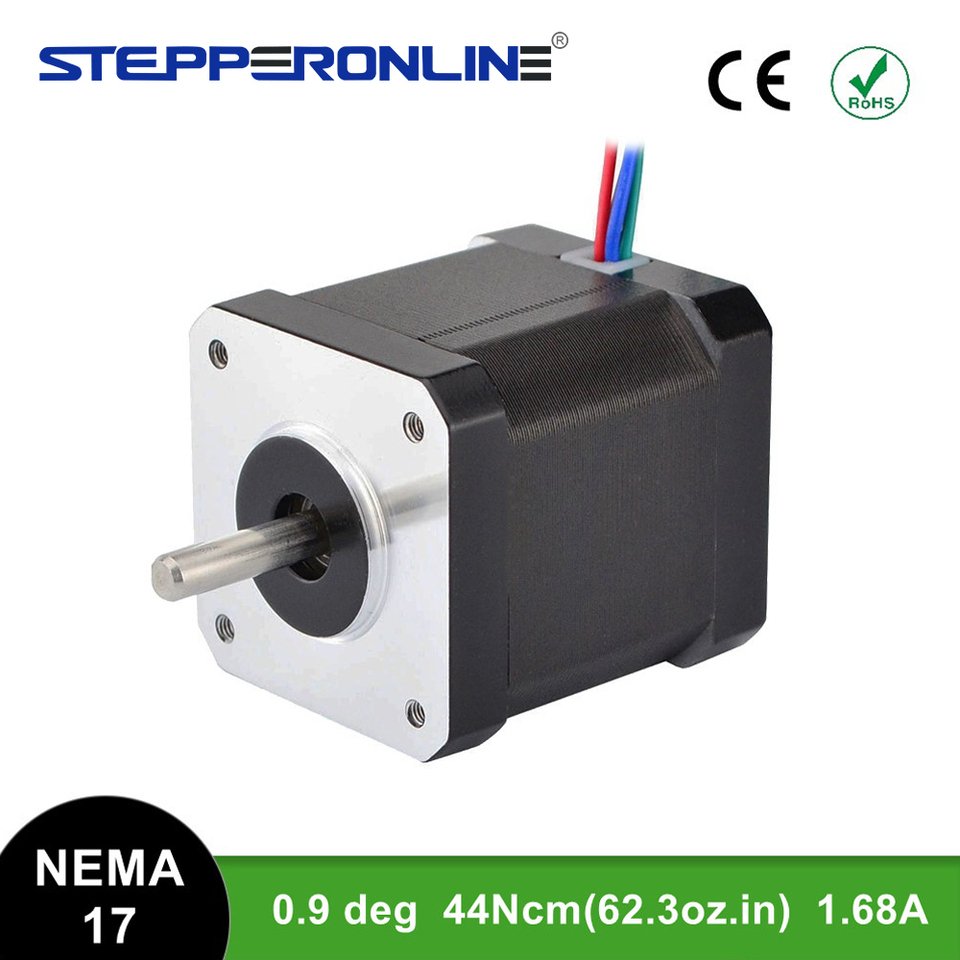 

Шаговый двигатель STEPPERONLINE Nema 17 0,9° 44 Нсм