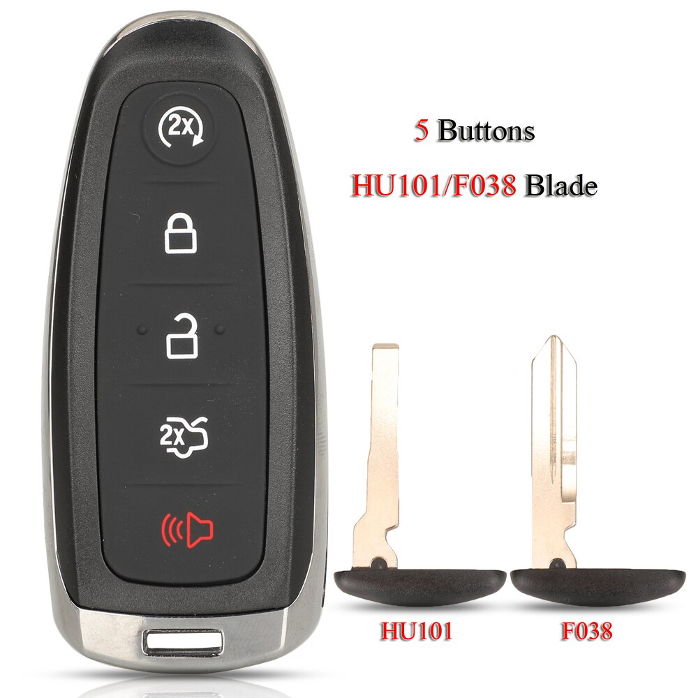 

Jingyuqin дистанционный смарт-ключ автомобиля для Ford Edge Escape Explore Flex Taurus 2011-2015 Keyless Go F038/HU101 Blade