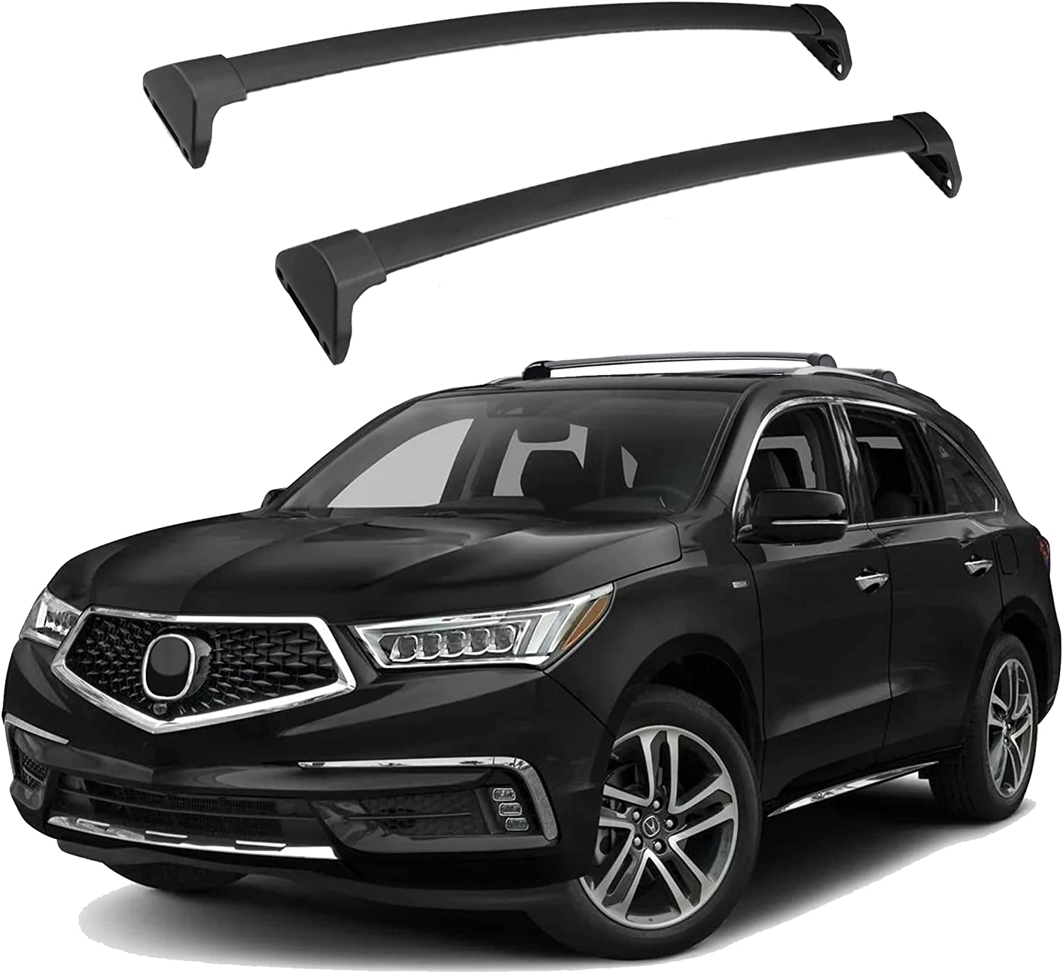 

2 шт., черные поперечные рейки для багажника Acura MDX 2014-2021