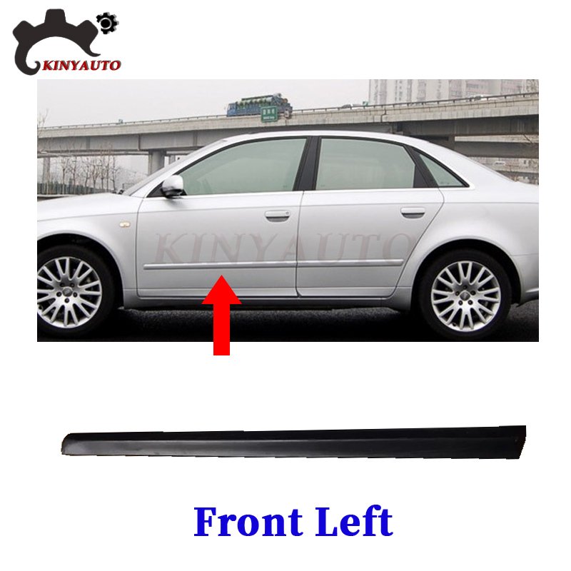 

Для Audi A4 B6 B7 2002-08 боковой молдинг хромированная передняя и задняя дверь гарнирная полоса против царапин накладка защитная пластина