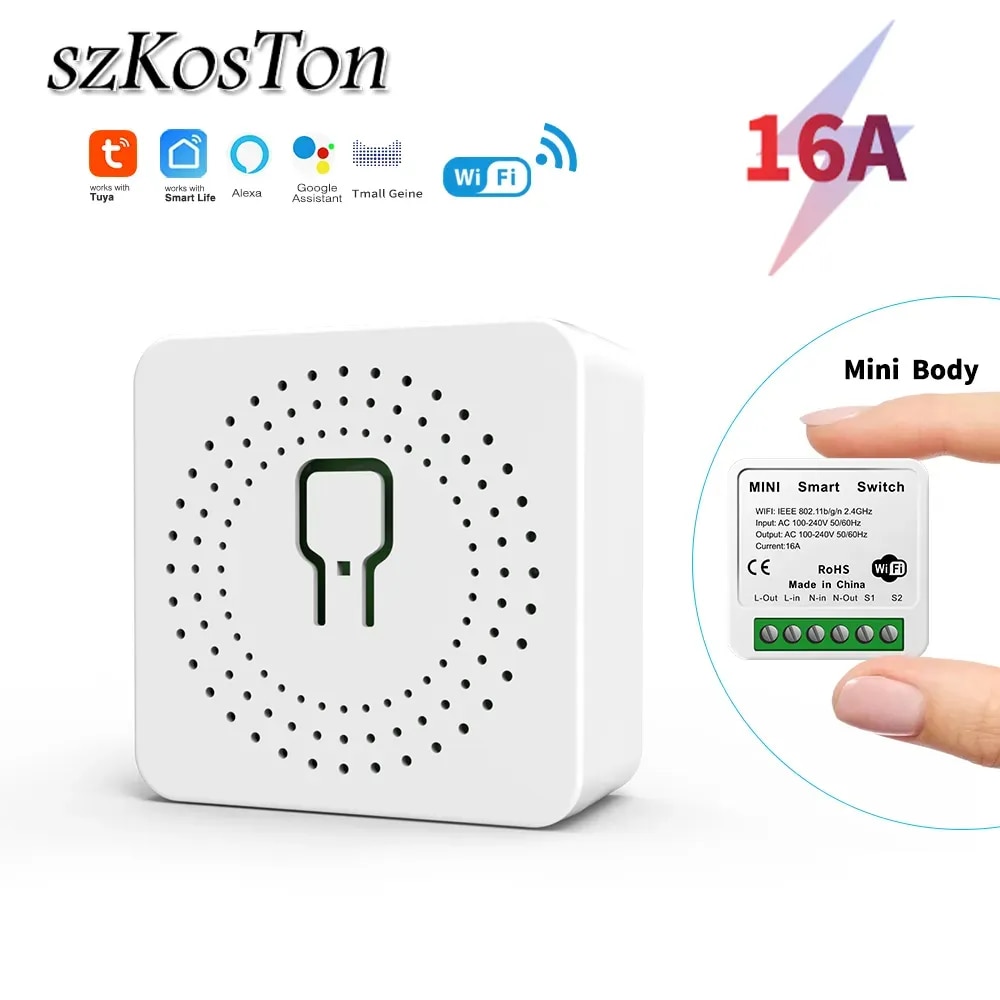 

Умный WiFi-выключатель SZKOSTON 16A