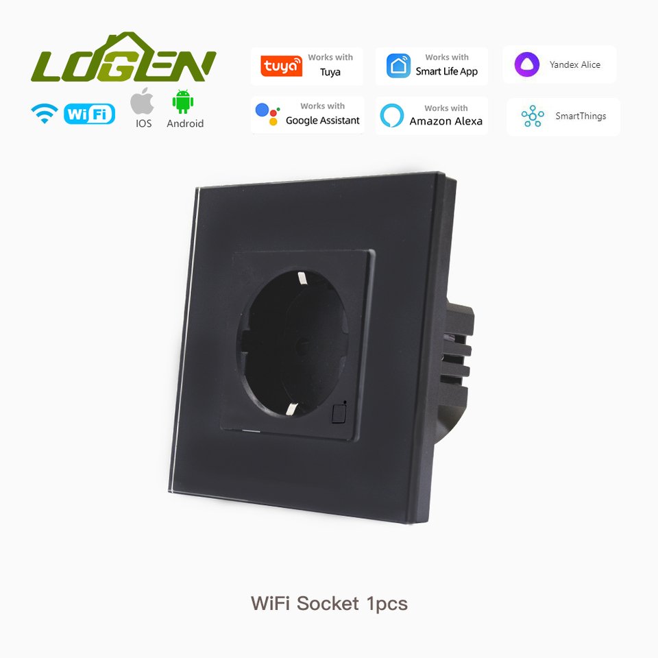 

LOUYSGEN Wi-Fi настенная розетка с портами ЕС, двойные тройные умные розетки, таймер, расписание, поддержка Tuya Smart Life Alexa, нужен нейтральный провод