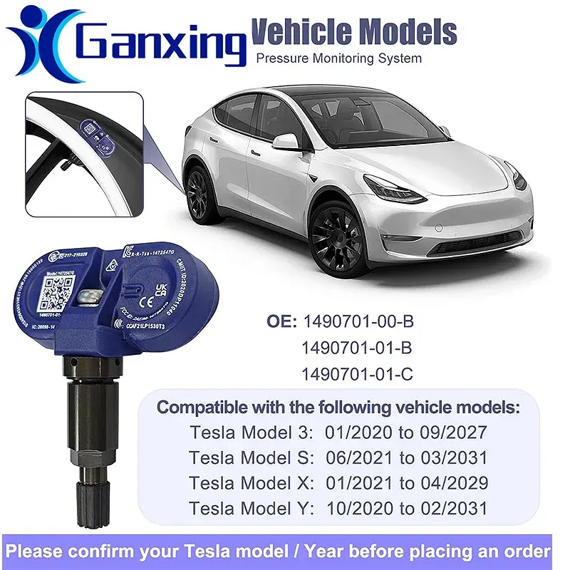 

1490701 -01-B для Tesla Bluetooth TPMS система контроля датчика давления в шинах, подходит для Tesla Model Y 3 S X 2021-2025 гг. 1490701 -01-С
