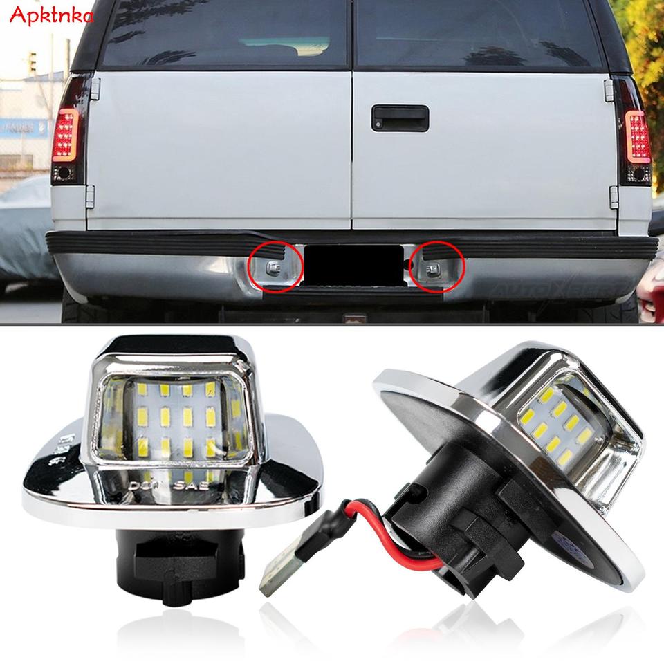 

Светодиодная лампа в сборе для номерного знака для Chevy C/K1500 2500 35001988-1999 черный корпус 6000K Белый Пикап грузовик 2 упаковки
