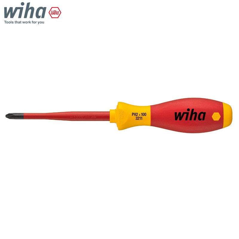 

Wiha 35394 100 мм 3211 VDE SoftFinish SlimFix PH2 Отвертка