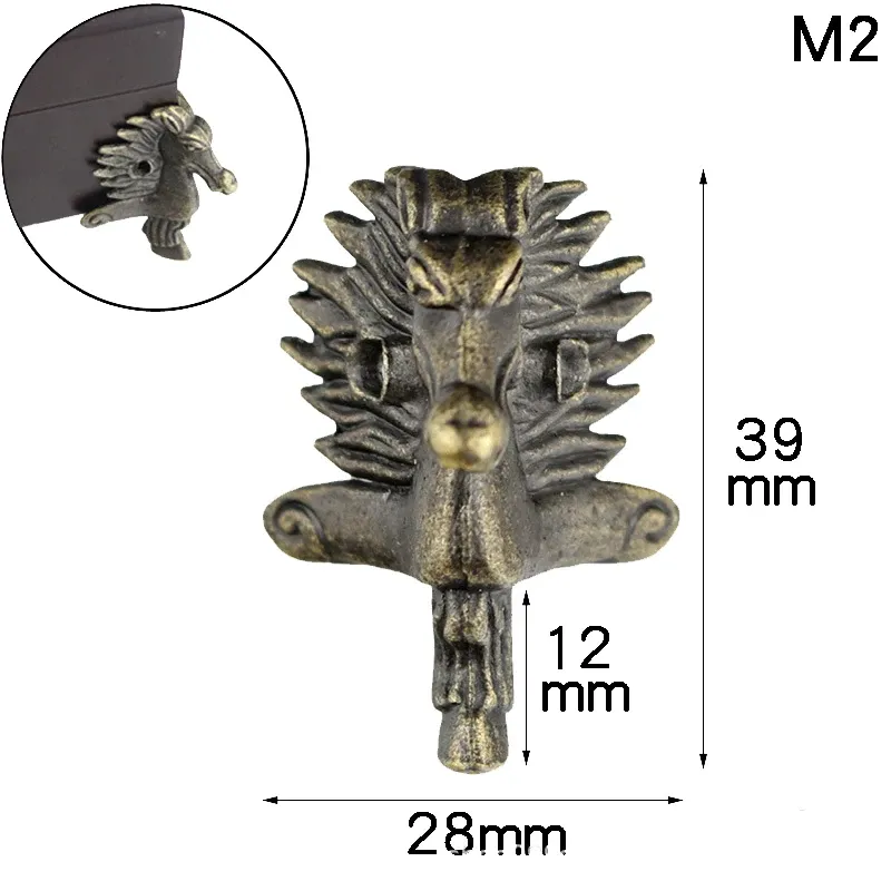 

4 шт., антикварный латунный кронштейн для ювелирных изделий, защита шкафа для мебельной фурнитуры, деревянная коробка, декоративные ножки, угловая фурнитура для ног
