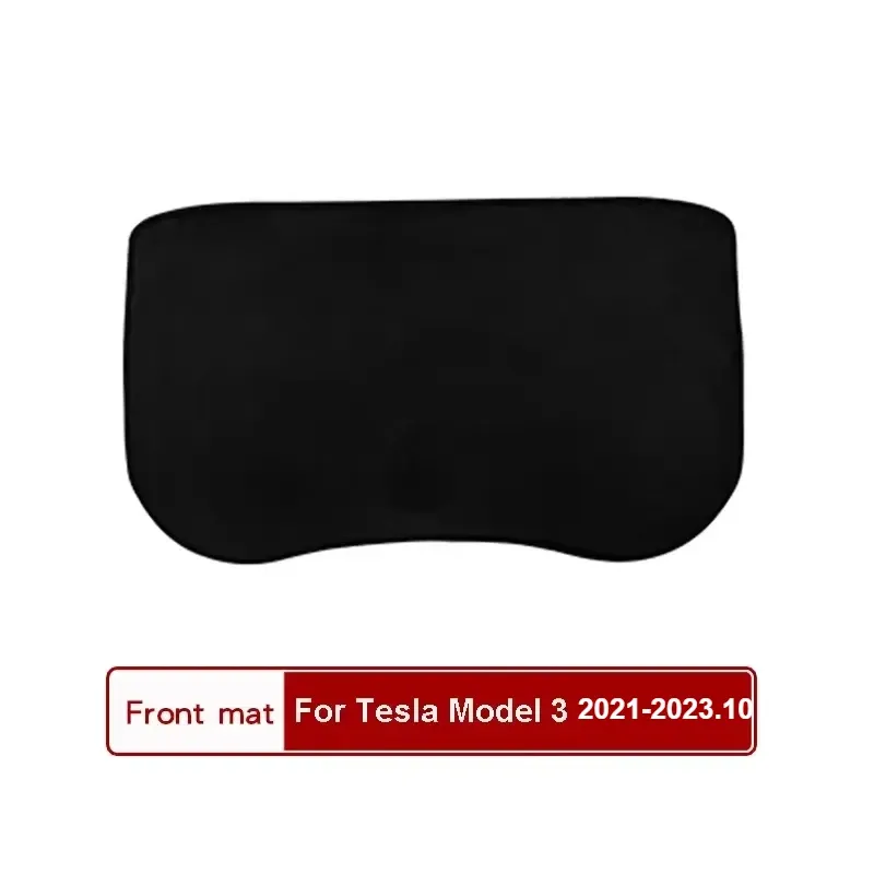 

Защитные коврики для переднего и заднего багажника для Tesla Model 3/Y/3+, автомобильные нескользящие защитные коврики, флокированные украшения, автомобильные аксессуары
