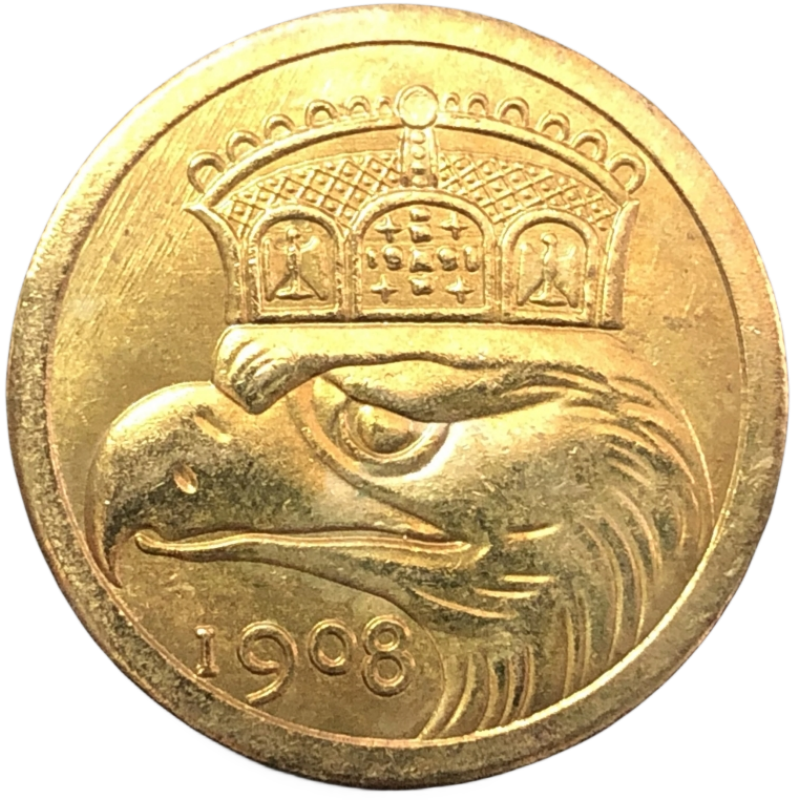 

Медная копия монеты 1908 Германия 25 Pfennig-Wilhelm II