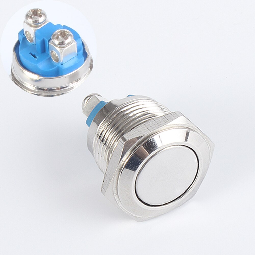 

16mm19mm на плоской подошве, с закругленным носком, моментальная Перезагрузка металлические кнопочные переключатели с высоким напором Медь покрытием Никель серебро автомобильный гудок дверной переключатель