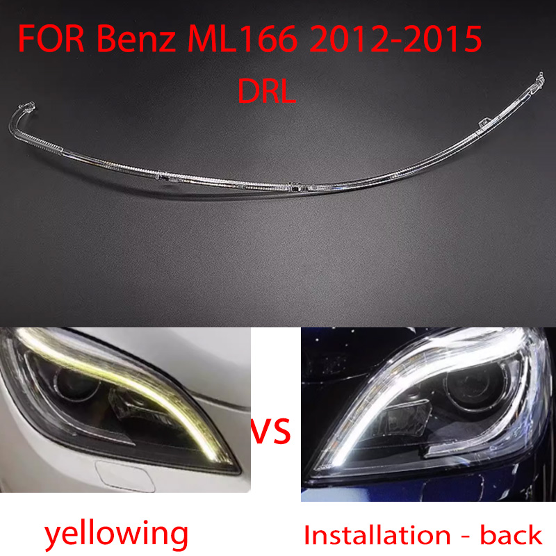 

Для Mercedes-Benz W166 ML350 ML400 2013-2015 DRL автомобильные фары направляющая пластина дневная ходовая трубка дневные ходовые огни бар