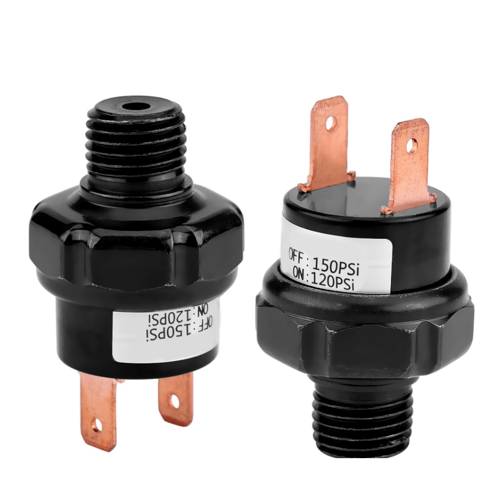 

70-100PSI 170-200PSI 120-150PSI 90-120PSI 150-180PSI 125-200PSI NPT1/4 Автоматический звуковой клапан переключателя давления воздушного компрессора для тяжелых условий эксплуатации