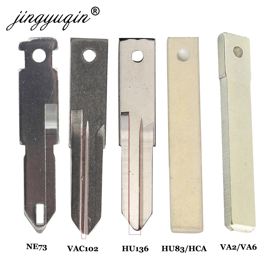 

Jingyuqin VAC102 HU136 VA2/VA6 HU83 NE73 лезвие необрезанного ключа для Renault Nissan Peugeot Citroen пустой ключ дистанционного управления