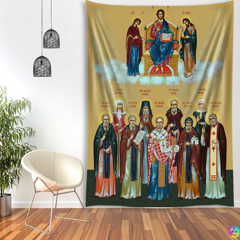 

Гобелен с изображением Иисуса, Sagrada Familia, полиэстер