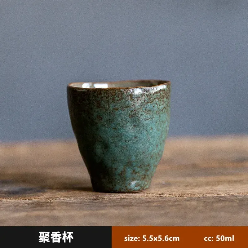 

Зелёные керамические чашки JINGDE TEA SET 2 шт.
