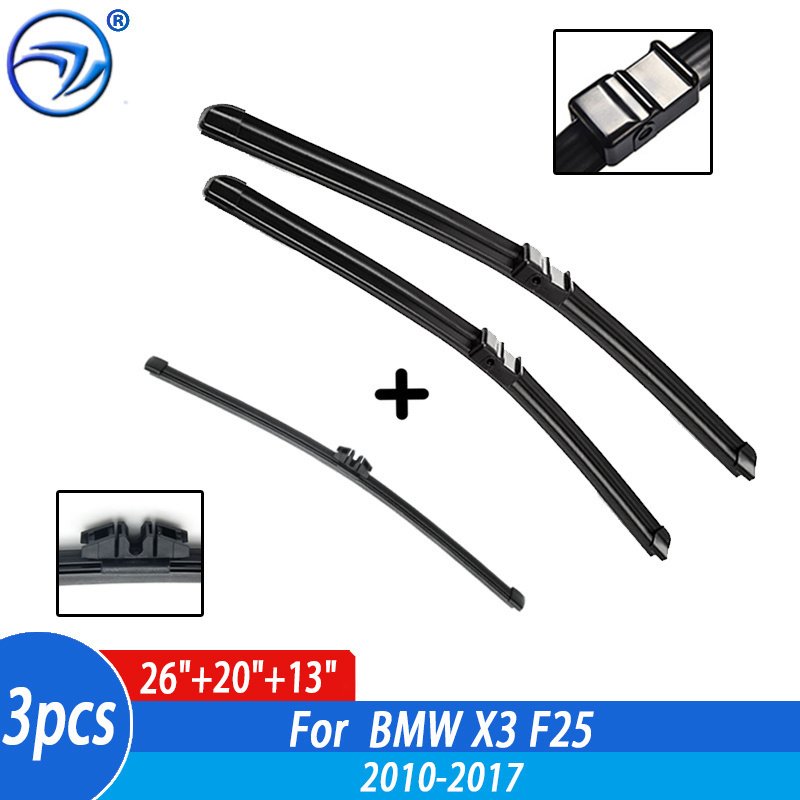 

Комплект передних и задних щеток стеклоочистителя для BMW X3 F25 2010 11 12 13 14 15 16 17 Лобовое стекло Переднее и заднее стекло 26 "+20"+13"