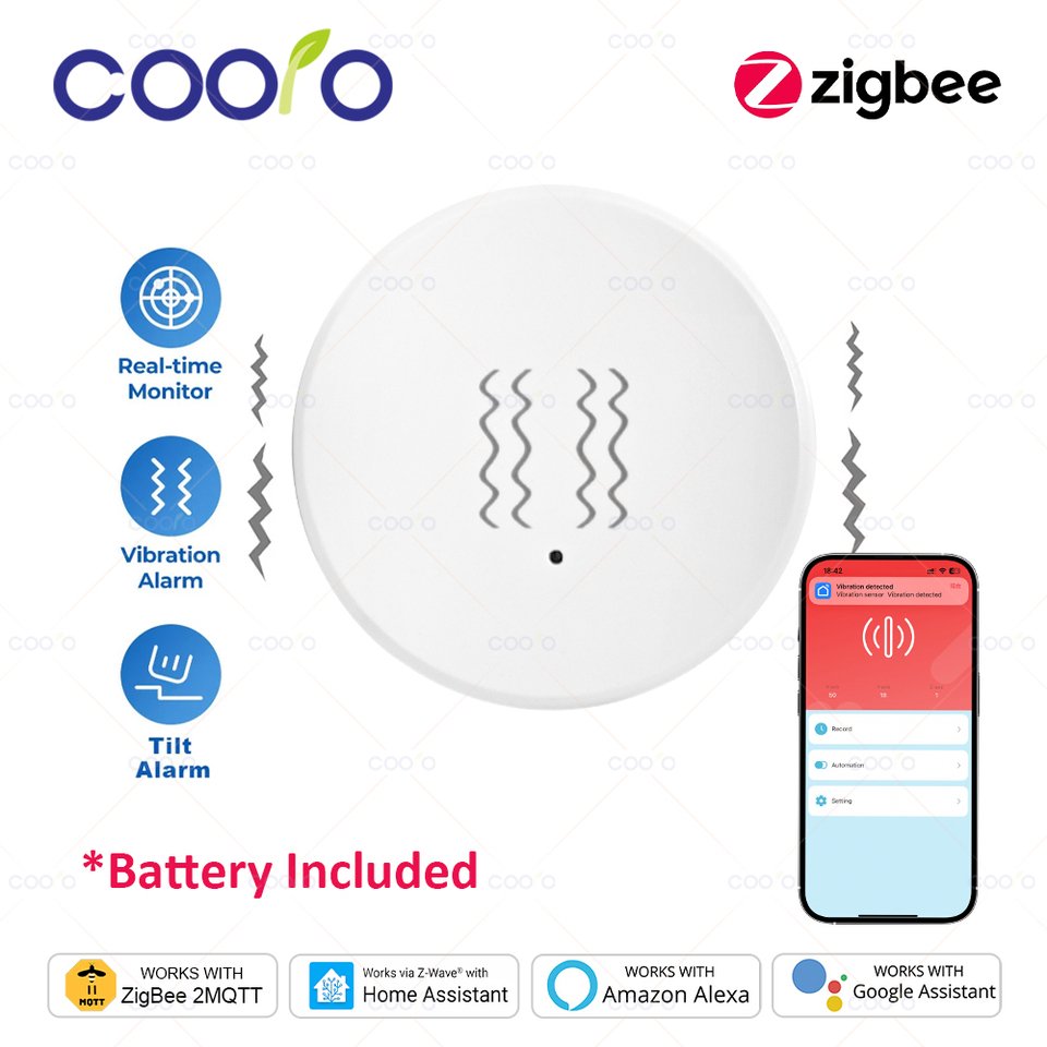 

Умный датчик вибрации Zigbee для Home Assistant