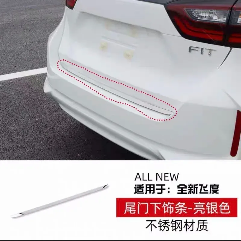 

Нижняя крышка задней двери для Honda FIT 2021 ailgate молдинговая отделка из нержавеющей стали Задняя отделка двери автомобильные аксессуары