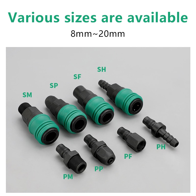 

Пневматические фитинги SP20, PP20, SM20, PM20, SH20, PH20, SF20, PF20