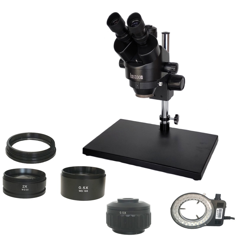 

AMSZOOM Тринокулярный стереоzoom микроскоп 7X-45X