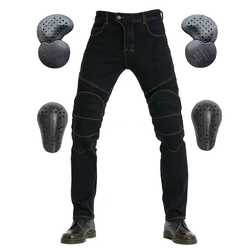 

Мужские джинсы с вышивкой, мотоциклетные брюки, Pantalon, пояс для мотокросса, защитное снаряжение, тест на водительские права мотоцикла, джинсы Motos