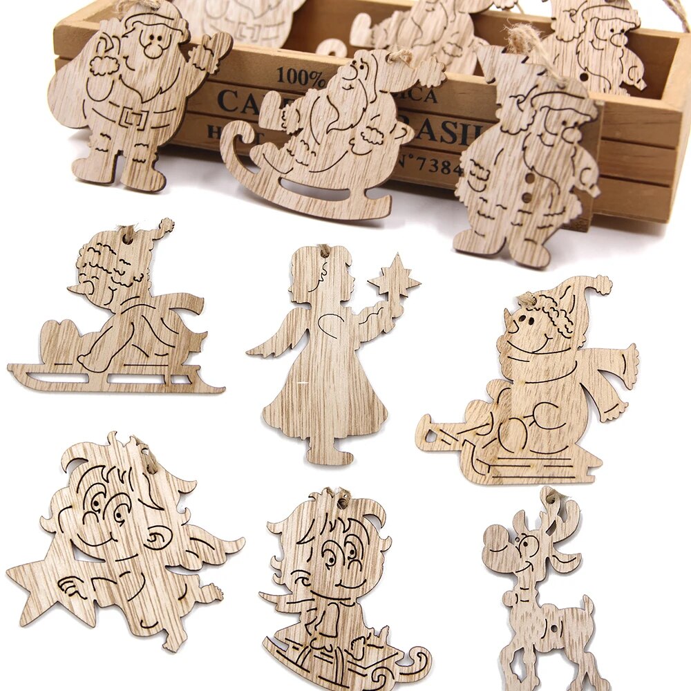 

Деревянные рождественские подвески Noel Craft 6 шт.