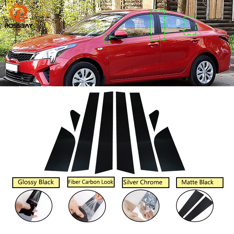 

8 шт., автомобильные наклейки для Kia Rio FB/UC 2018 2019 2020 2021 2022