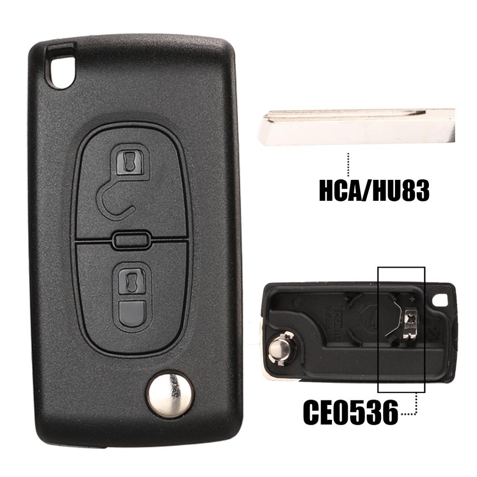 

jingyuqin ключа автомобиля Shell HU83 CE0536 / 523 для Peugeot 107 207 307 407 308 408 Партнер Citroen C3 C4 C5-C6-Берлинго Пикассо Xsara